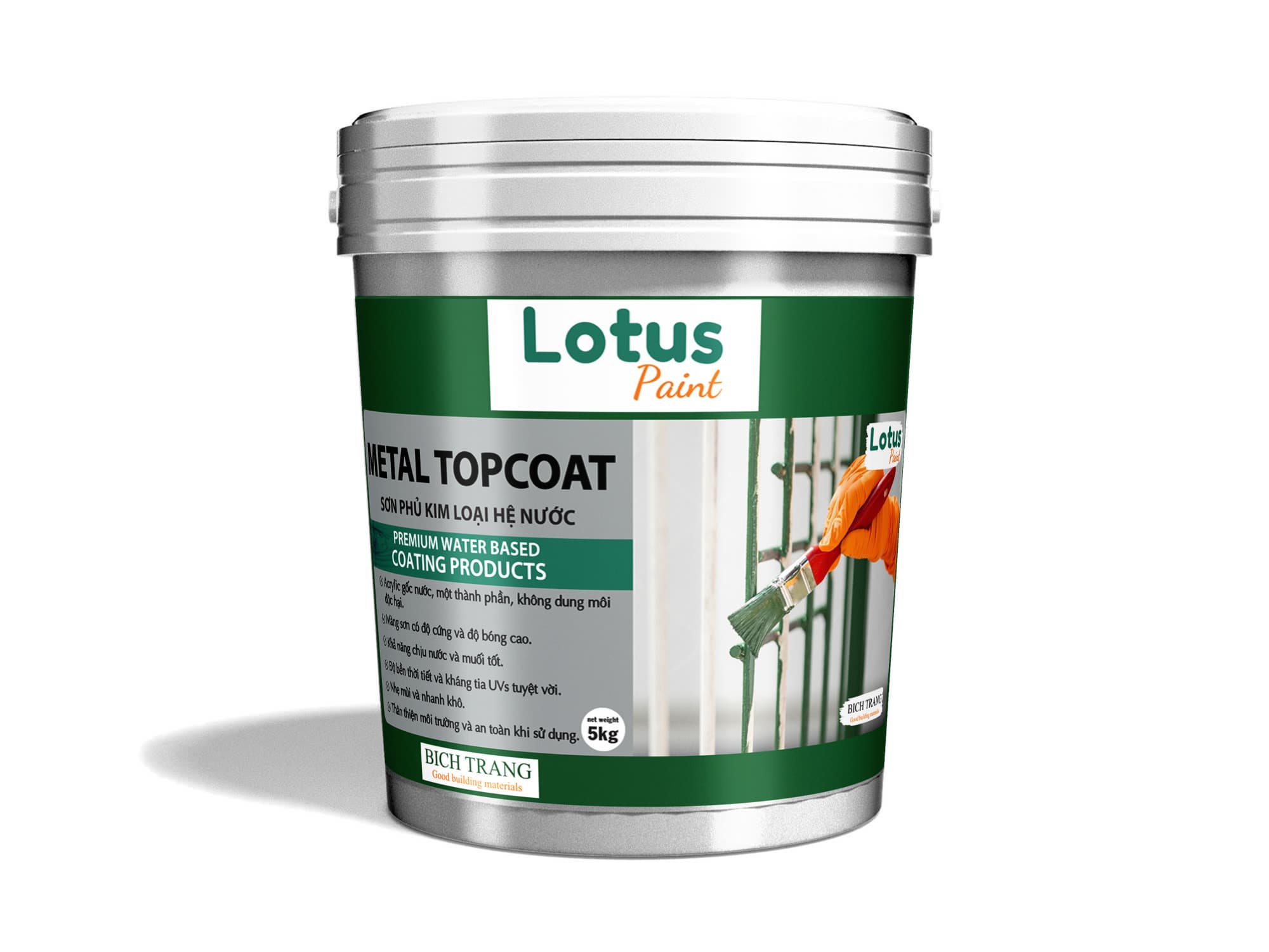 SƠN PHỦ KIM LOẠI HỆ NƯỚC	- METAL TOPCOAT