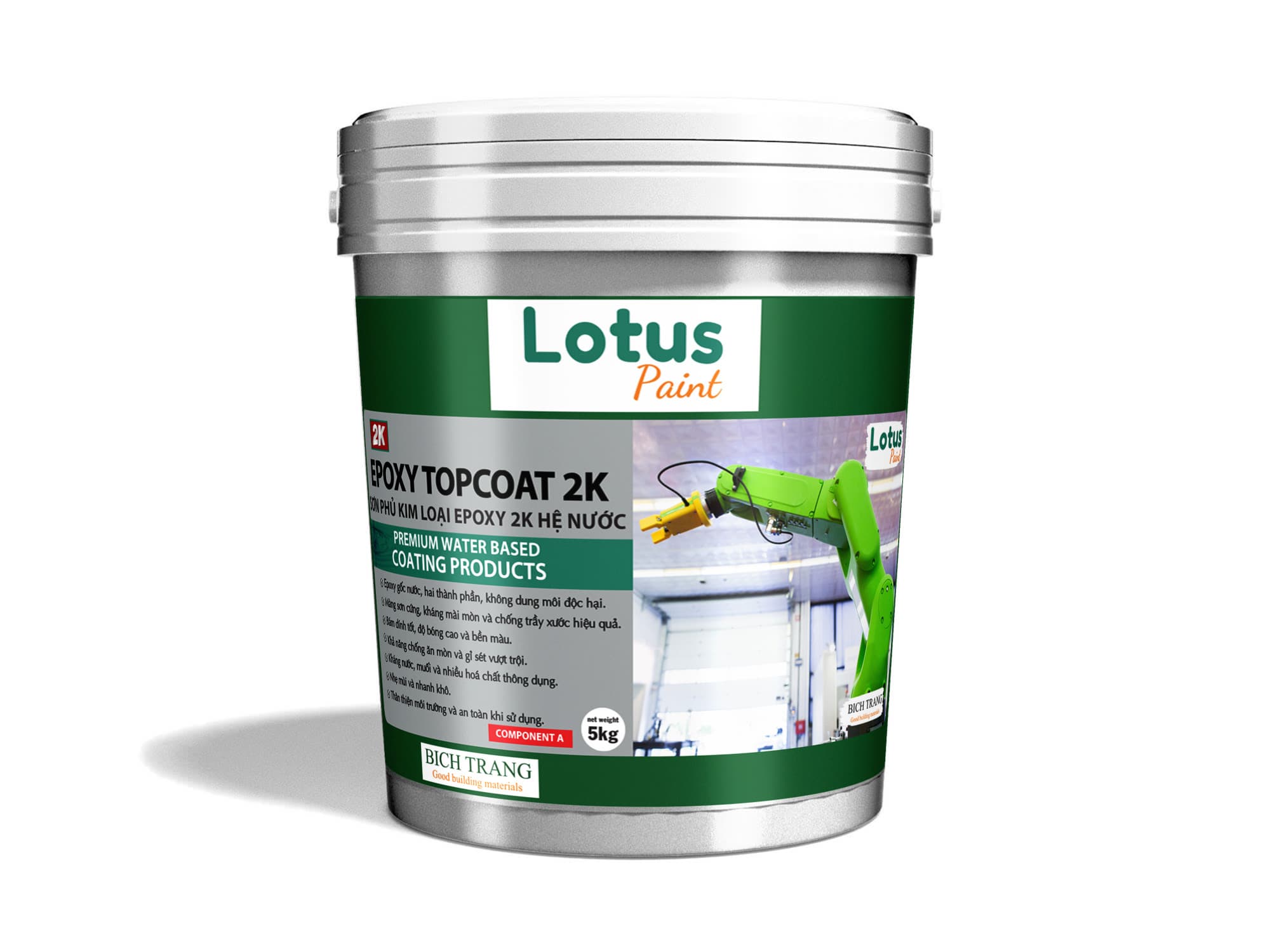 SƠN PHỦ KIM LOẠI EPOXY 2K HỆ NƯỚC - EPOXY TOPCOAT 2K